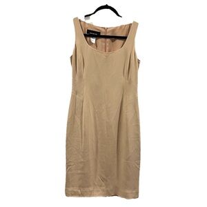 Jones New York Silk Sleeveless Sheath Dress Nude Pink Size 4